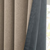 Furn Verso Reversible Suede Look Ready Made Eyelet Blackout Curtains Petrol