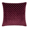 Soiree Velvet Spot Jacquard 43cmx43cm Filled Cushion Burgundy