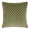 Soiree Velvet Spot Jacquard 43cmx43cm Filled Cushion Green