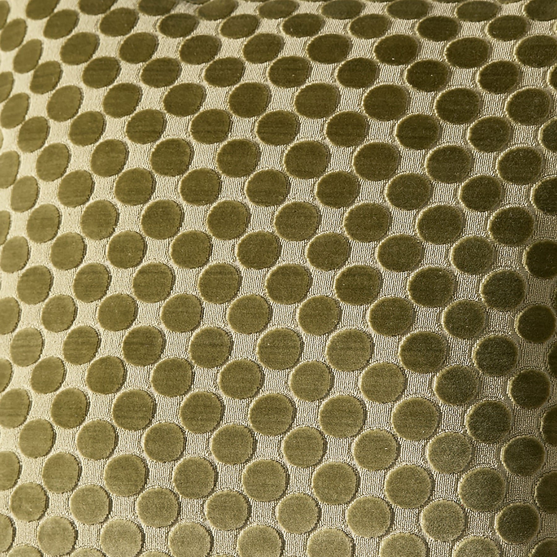 Soiree Velvet Spot Jacquard 43cmx43cm Filled Cushion Green