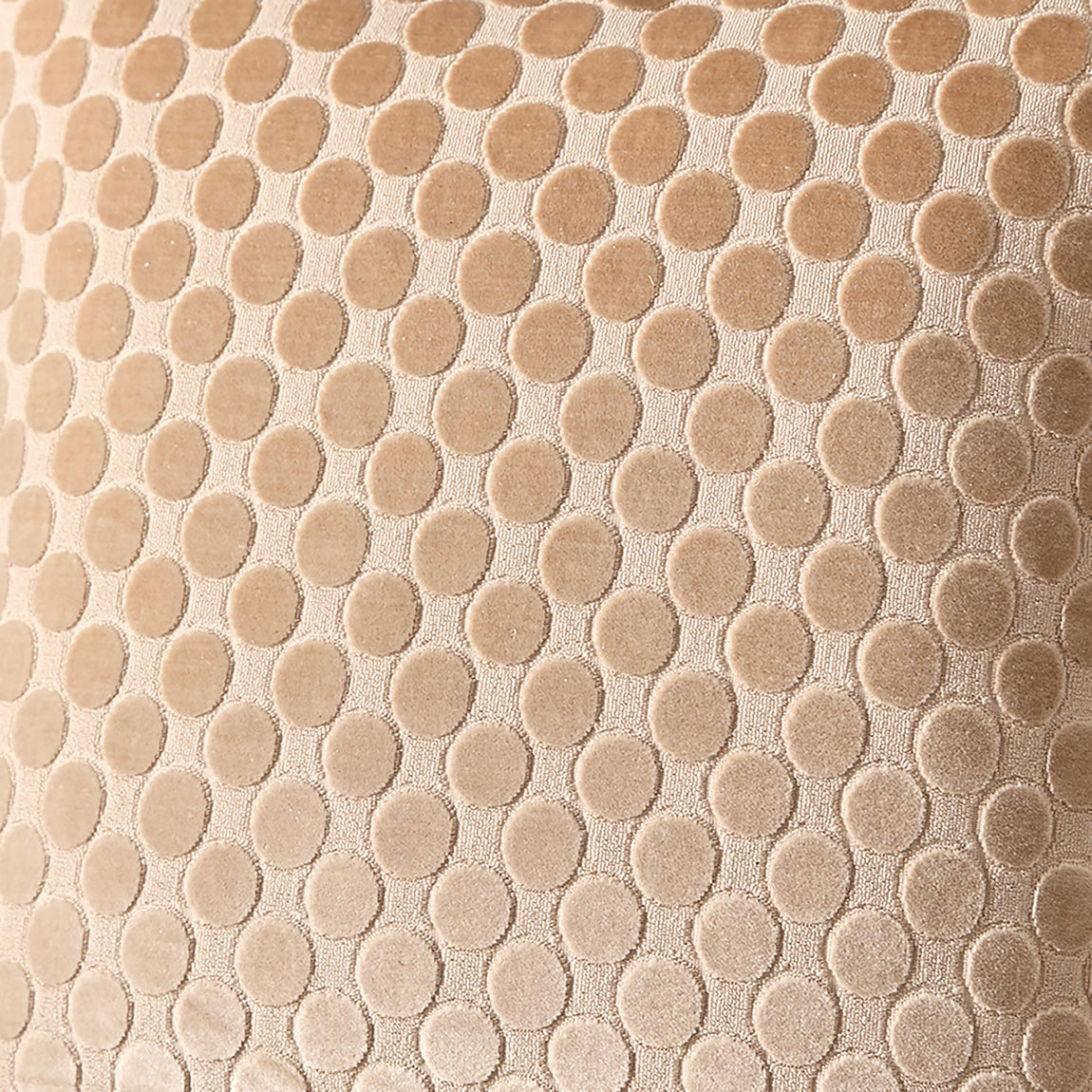 Soiree Velvet Spot Jacquard 43cmx43cm Filled Cushion Natural