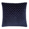 Soiree Velvet Spot Jacquard 43cmx43cm Filled Cushion Navy