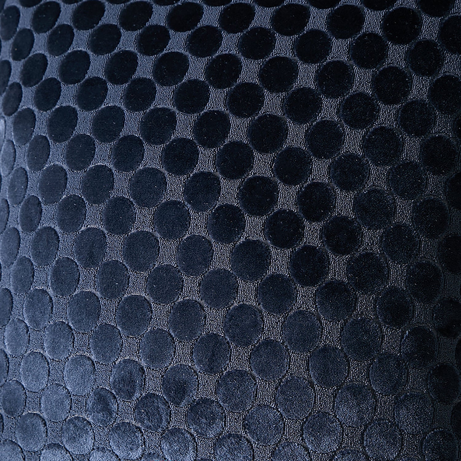Soiree Velvet Spot Jacquard 43cmx43cm Filled Cushion Navy