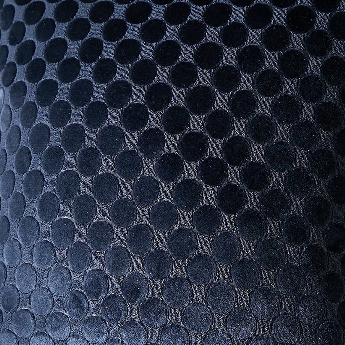 Soiree Velvet Spot Jacquard 43cmx43cm Filled Cushion Navy
