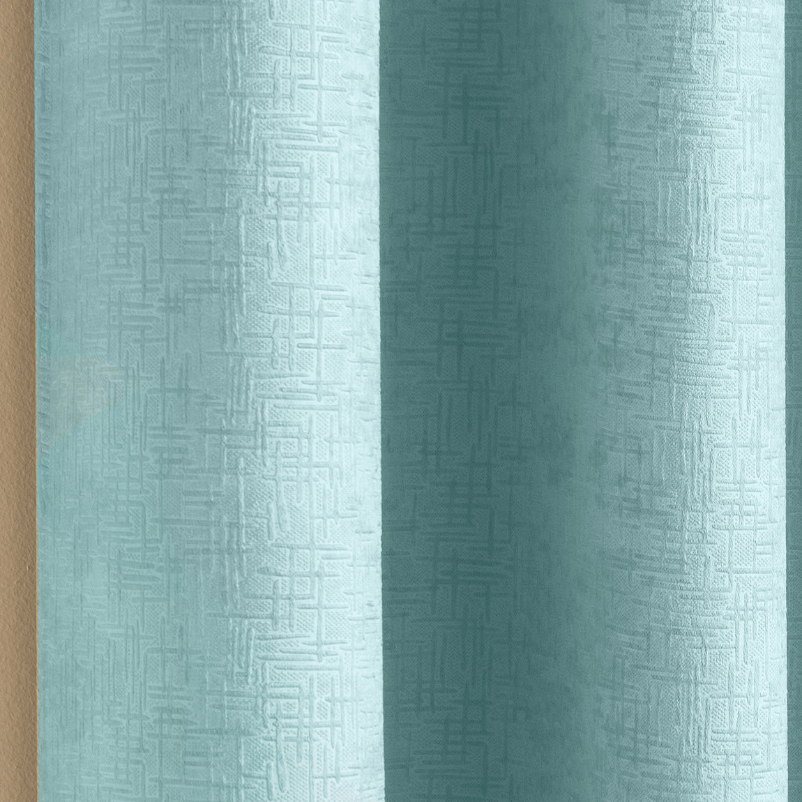 Vogue Thermal Ready Made Eyelet Blockout Curtains Sky Blue
