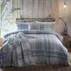 Appletree Verbier Brushed Cotton Duvet Cover Bedding Set Blue