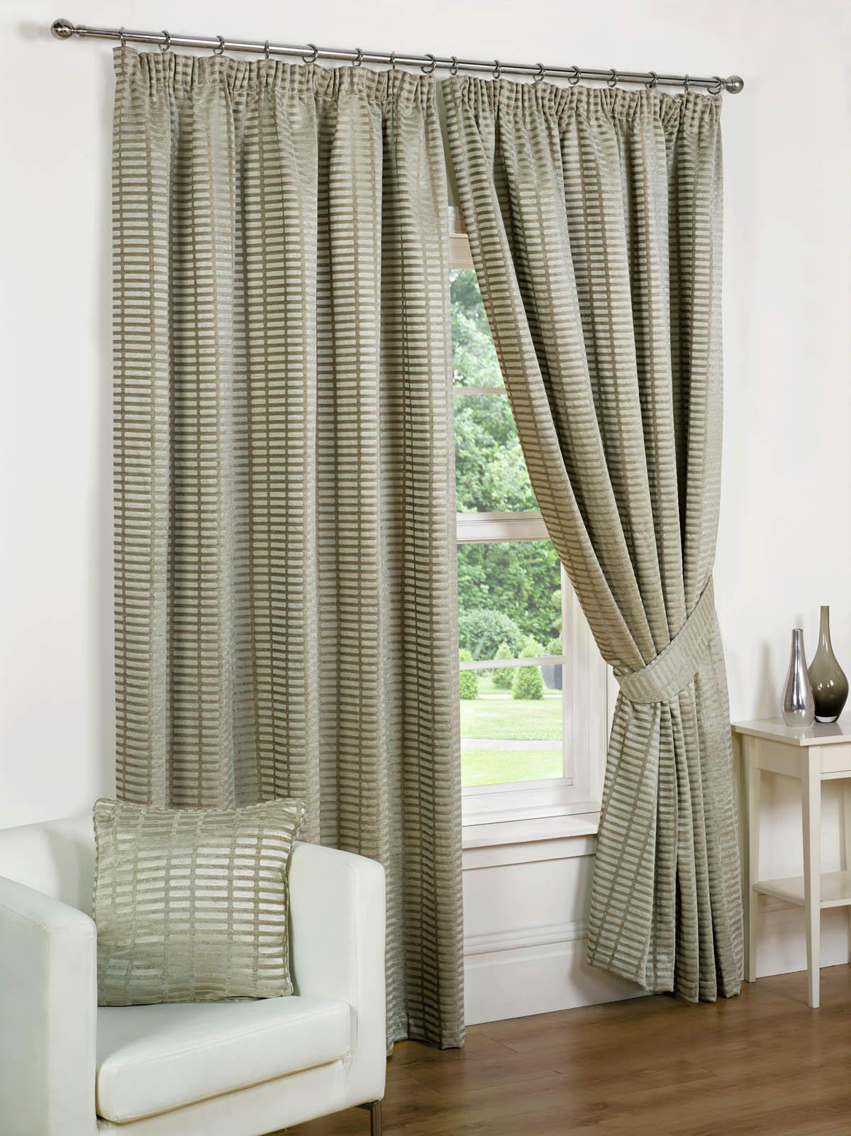 Vancouver Ready Made Lined Curtain Natural