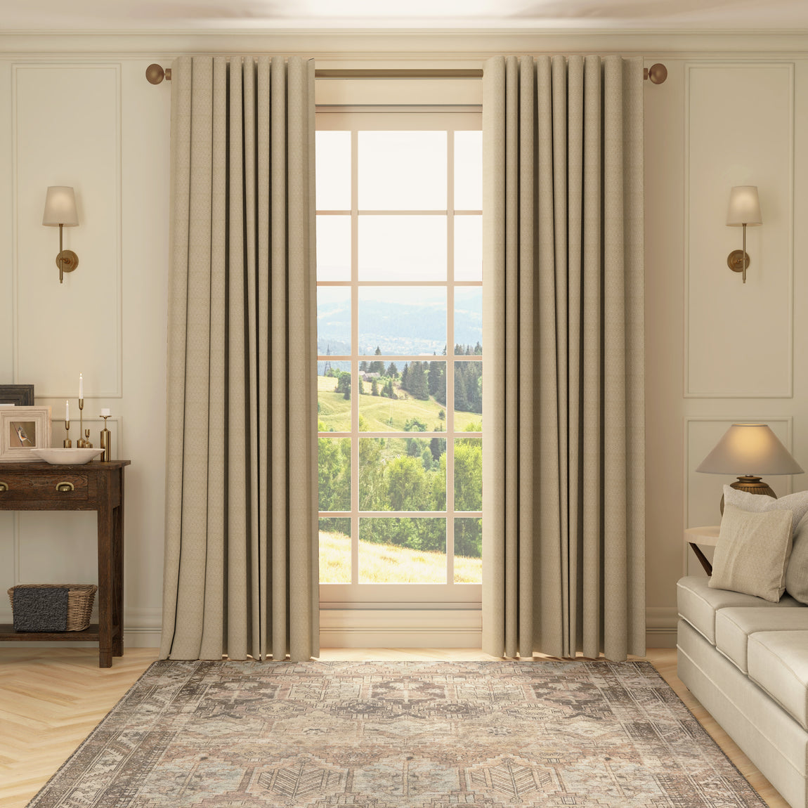 HOUSE Llewelyn-Bowen Divina Made To Measure Curtains Pearl