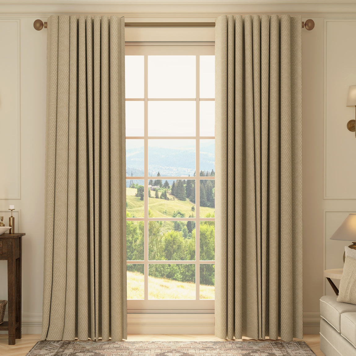 HOUSE Llewelyn-Bowen Divina Made To Measure Curtains Cotswold Stone