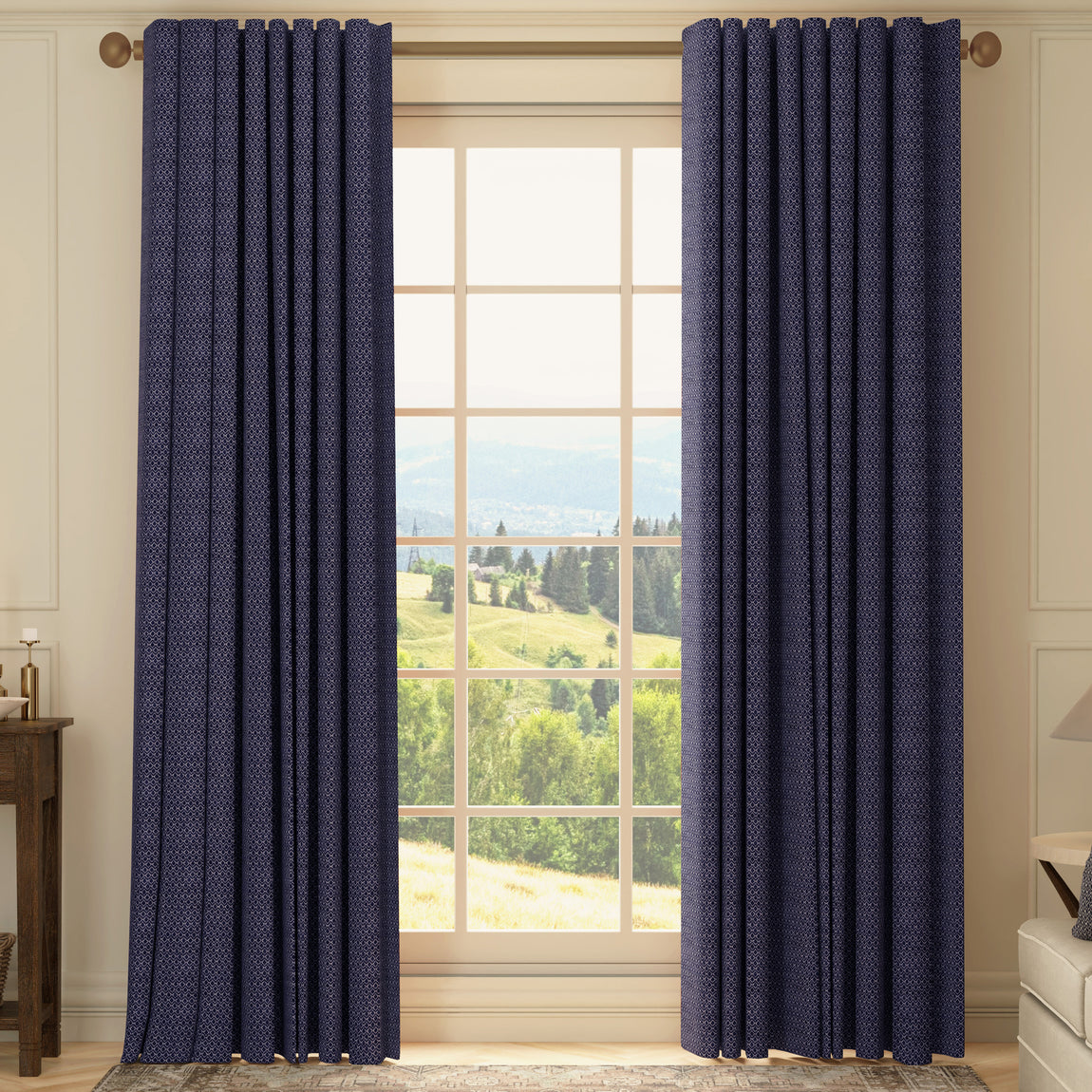 HOUSE Llewelyn-Bowen Divina Made To Measure Curtains Midnight