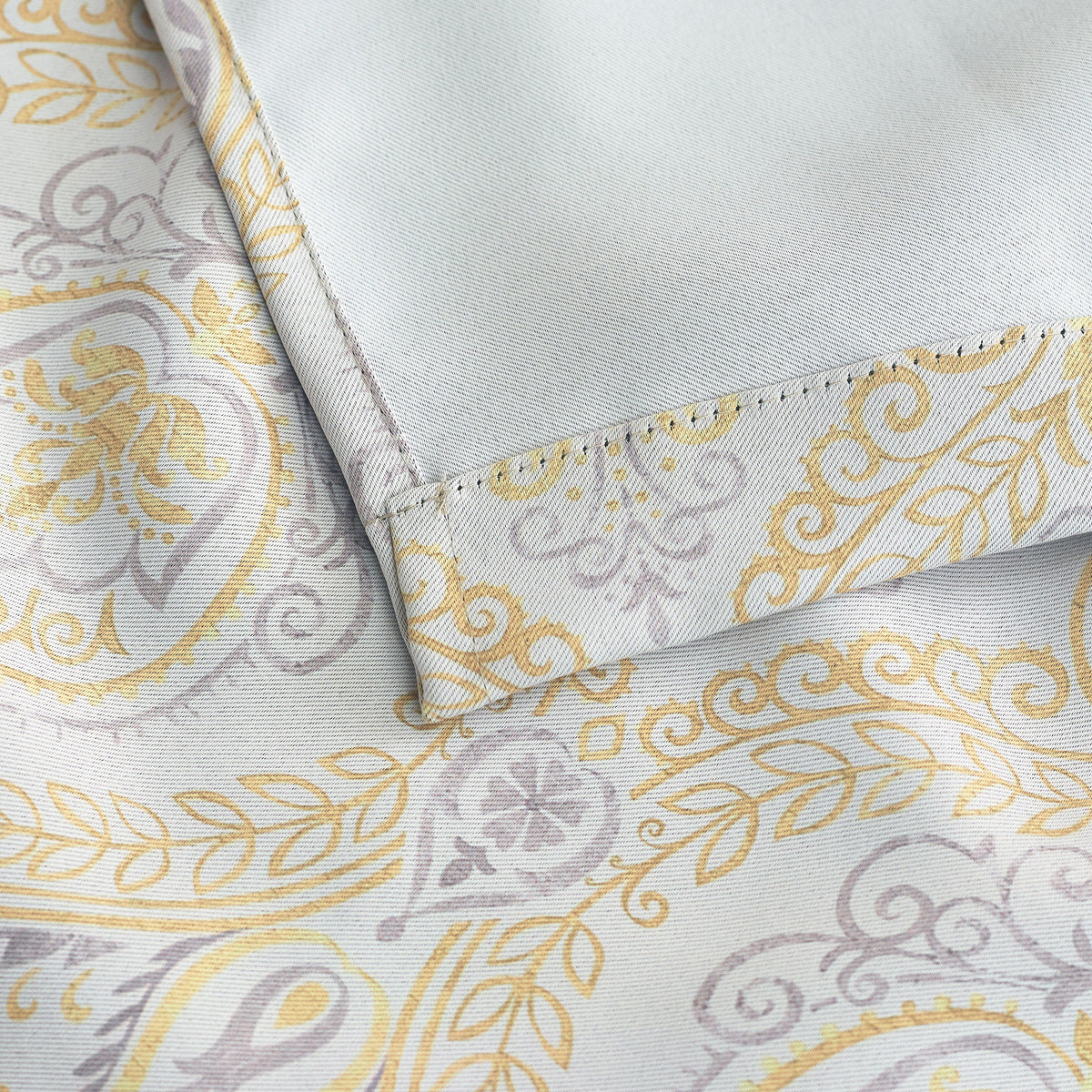 Victoria Triple Woven Ready Made Eyelet Blackout Curtains Ochre