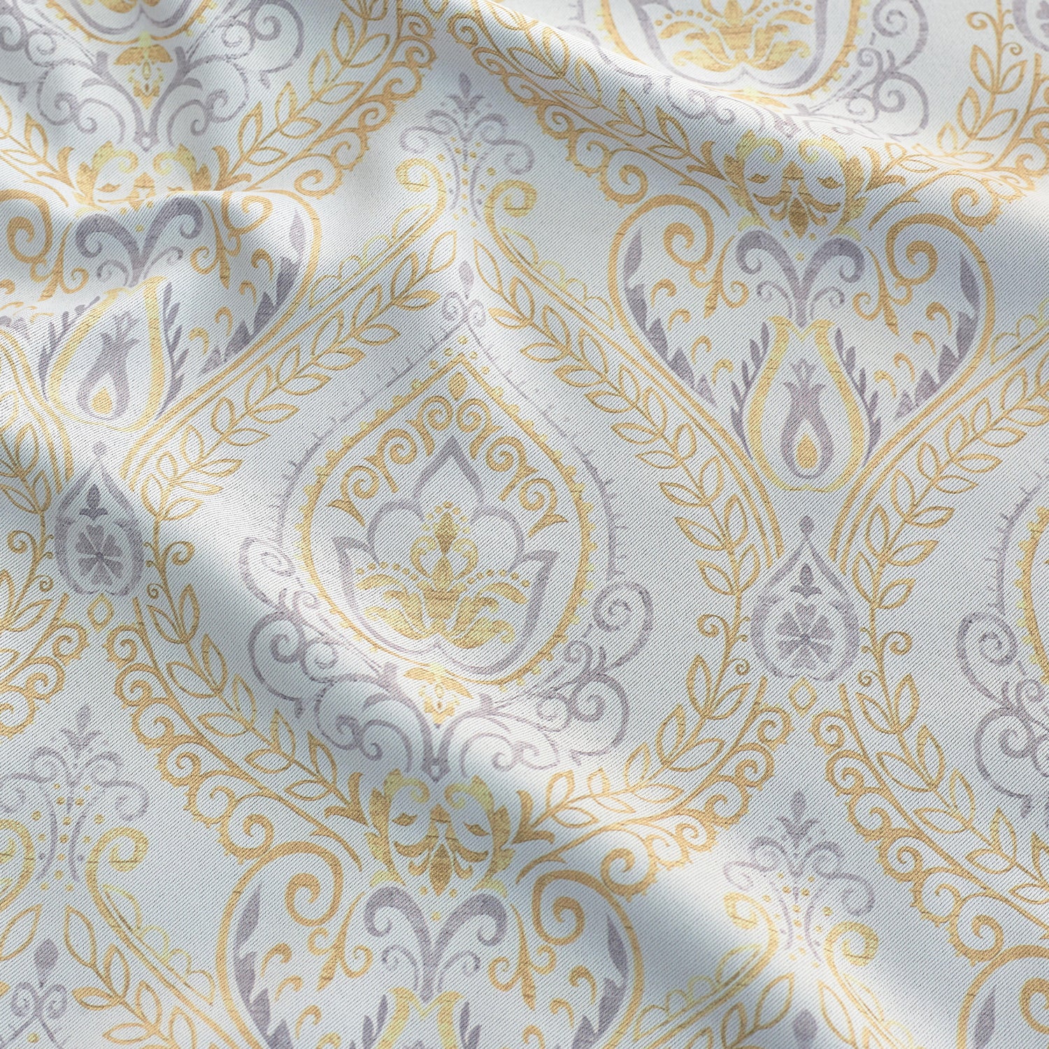 Victoria Triple Woven Ready Made Eyelet Blackout Curtains Ochre