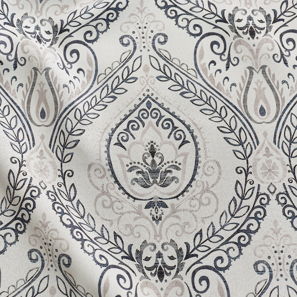 Victoria Triple Woven Ready Made Eyelet Blackout Curtains Silver