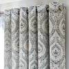 Victoria Triple Woven Ready Made Eyelet Blackout Curtains Silver
