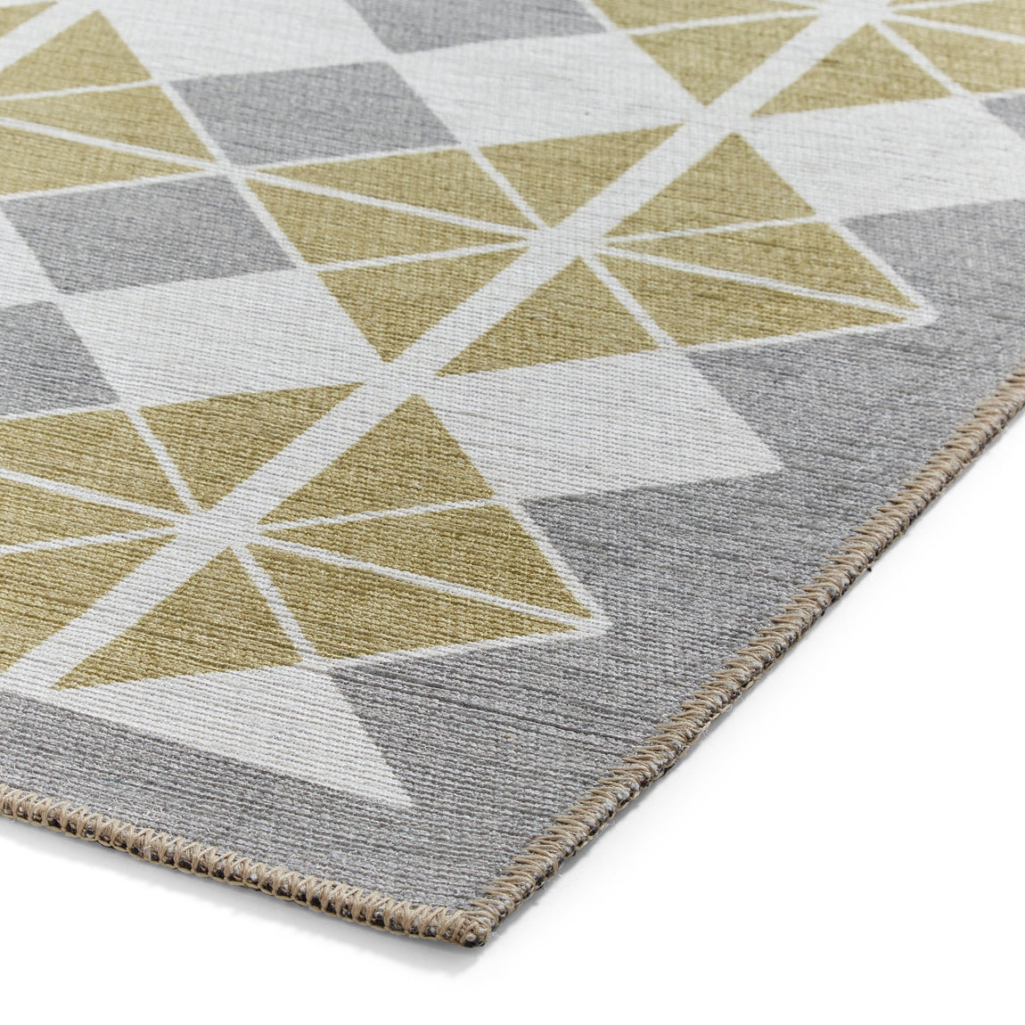 Victoria H1184 Washable Runner Grey Yellow