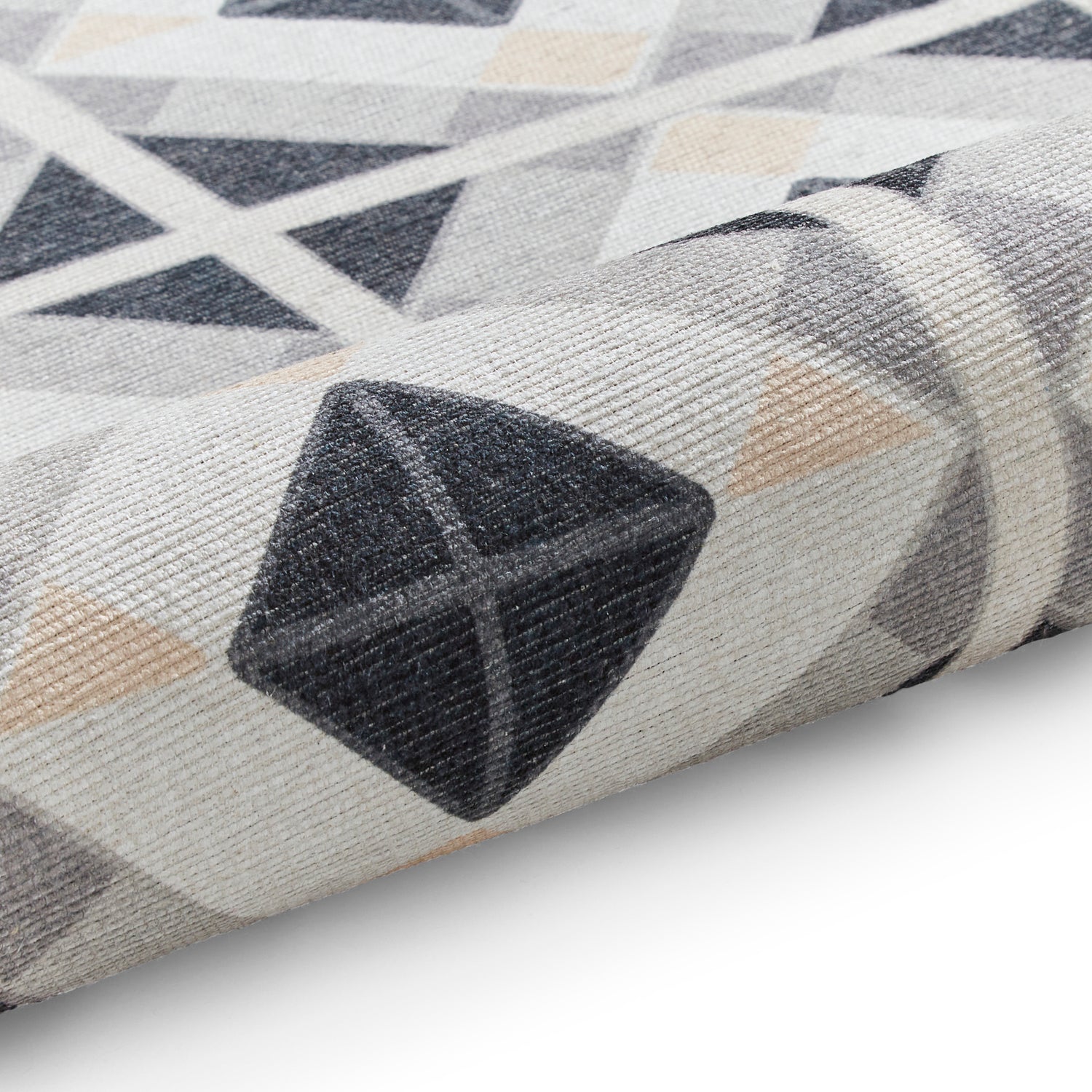 Victoria H1190 Washable Runner Grey Beige