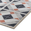 Victoria H1190 Washable Rug Grey Orange