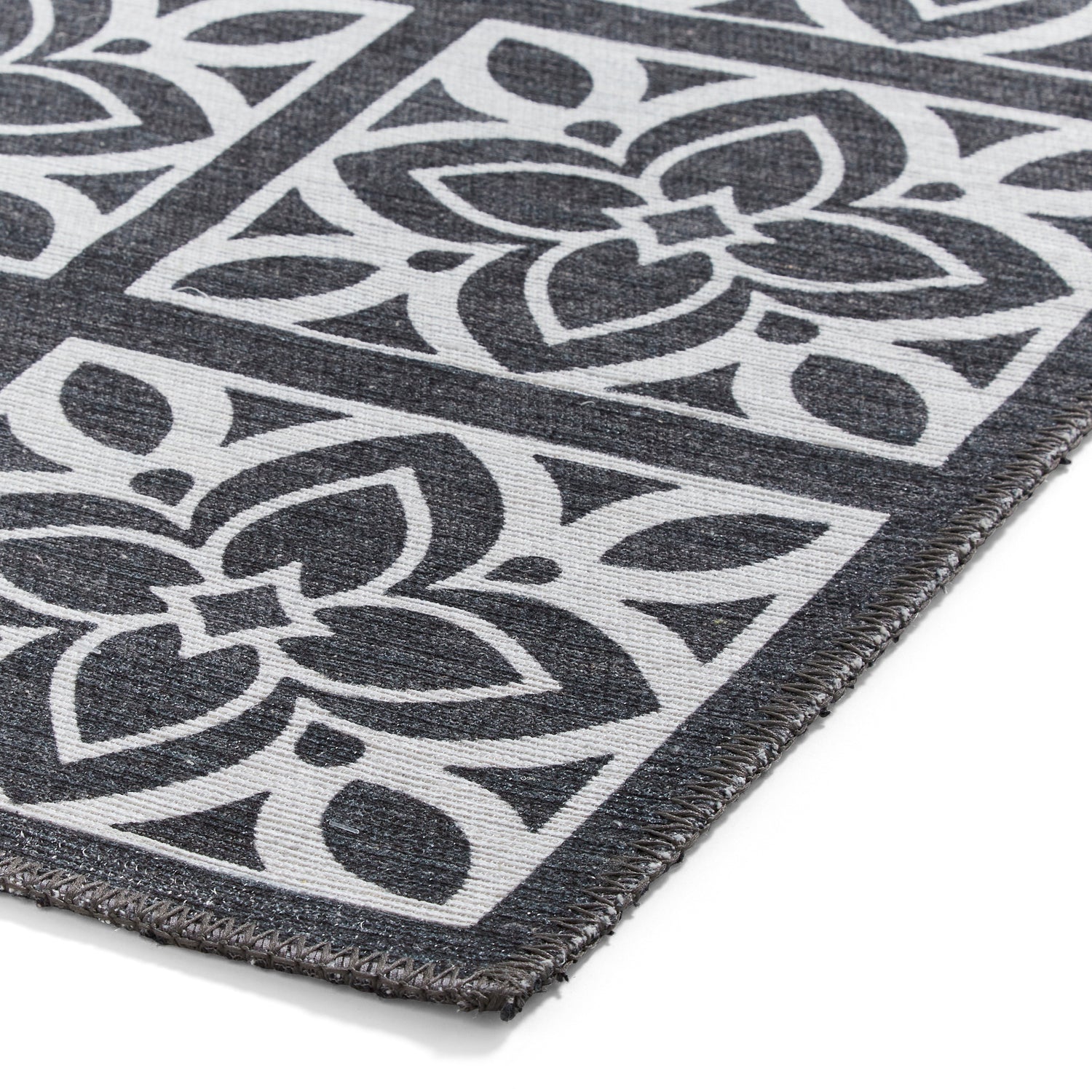 Victoria H1191 Washable Runner Dark Grey