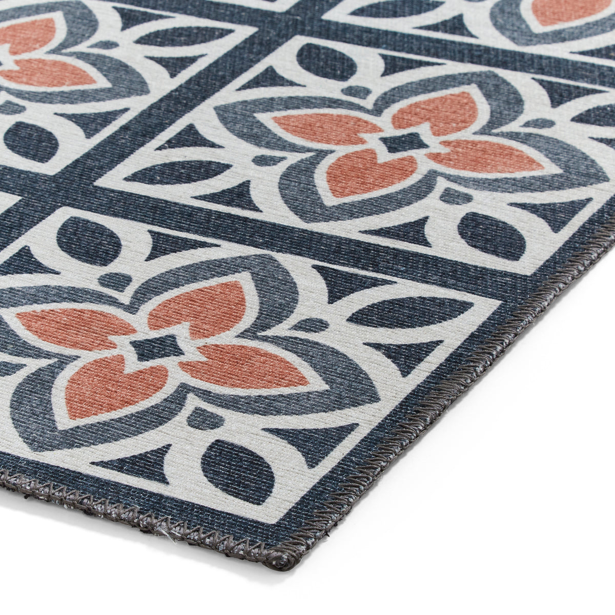 Victoria H1191 Washable Runner Grey Orange
