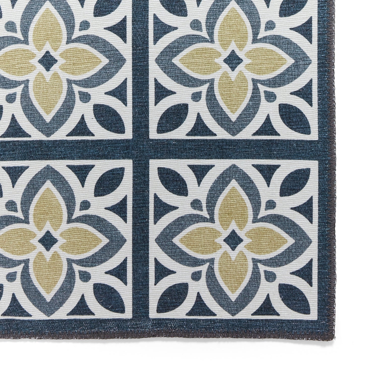 Victoria H1191 Washable Rug Grey Yellow