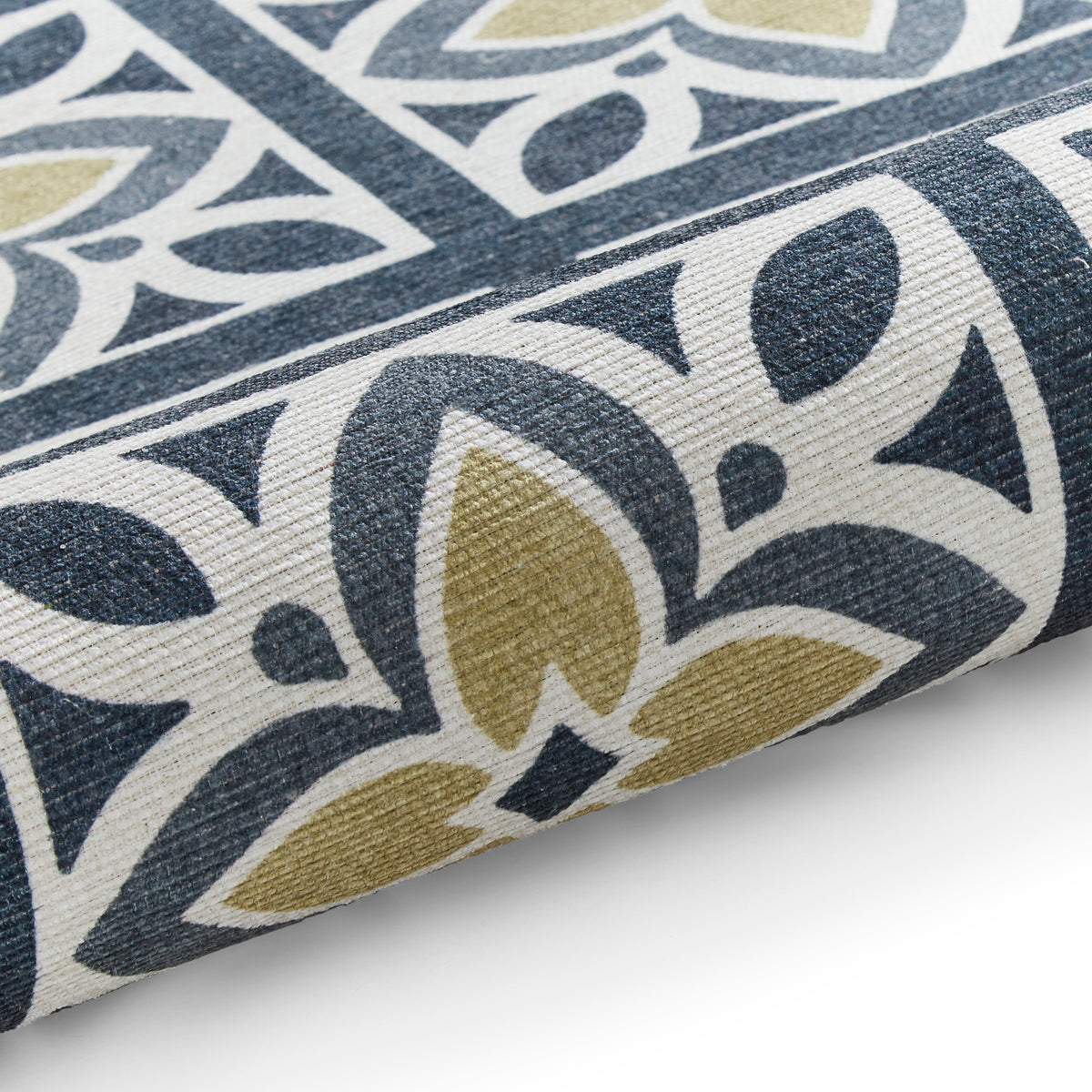Victoria H1191 Washable Rug Grey Yellow