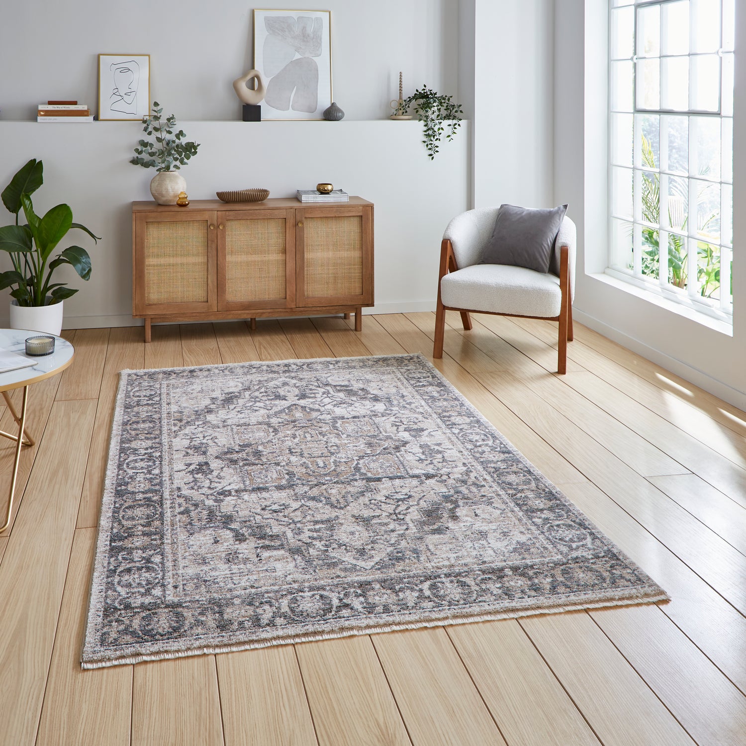 Vintage 35018 High Density Weave Rug Green