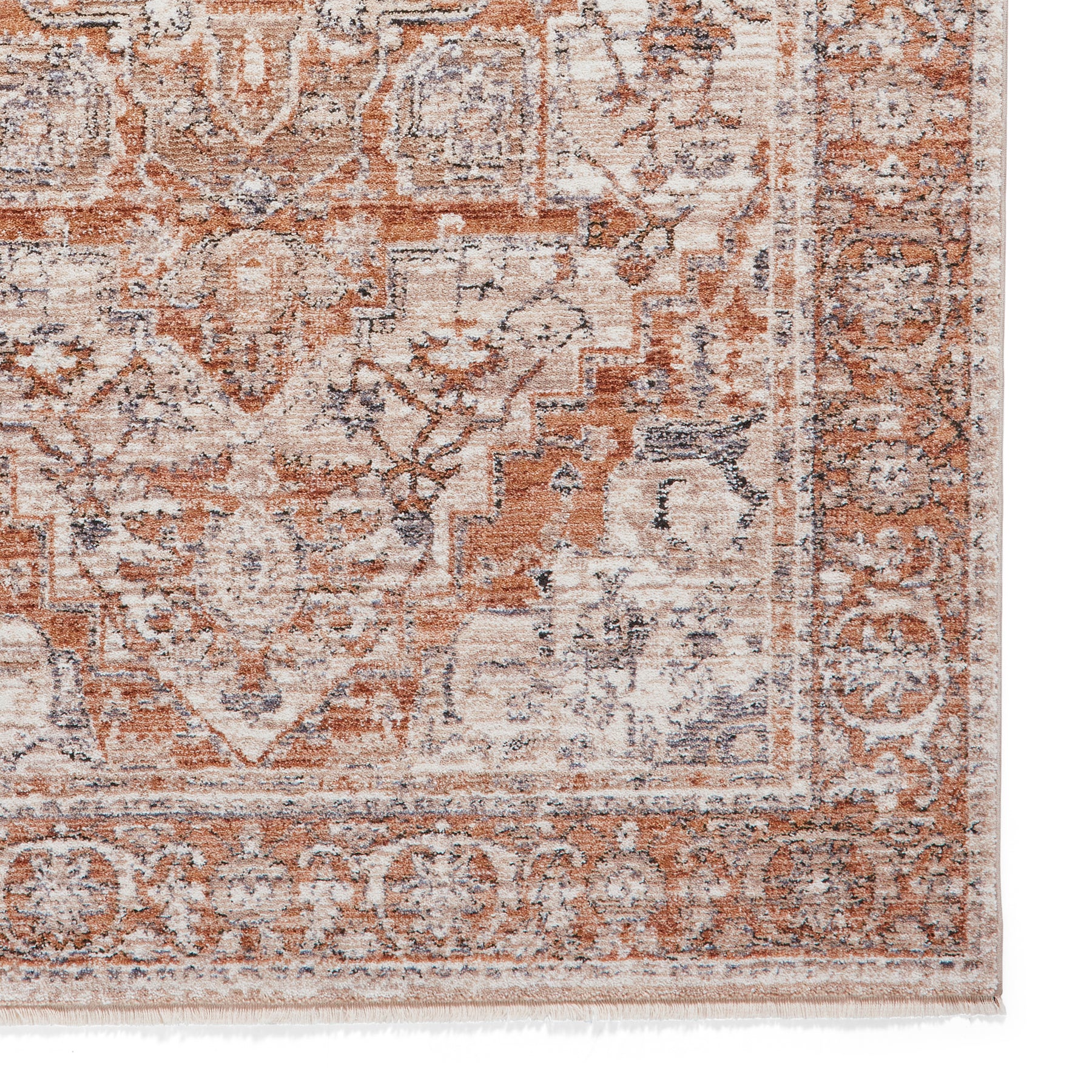 Vintage 35018 High Density Weave Rug Terracotta