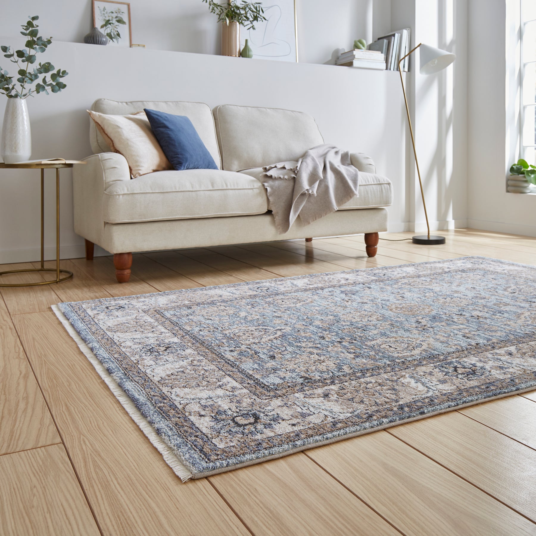 Vintage 35027 High Density Weave Rug 80cm x 300cm Blue