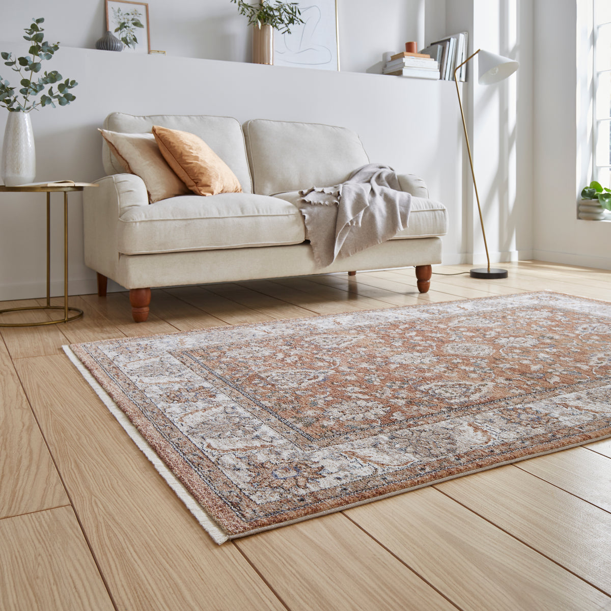 Vintage 35027 High Density Weave Rug Terracotta