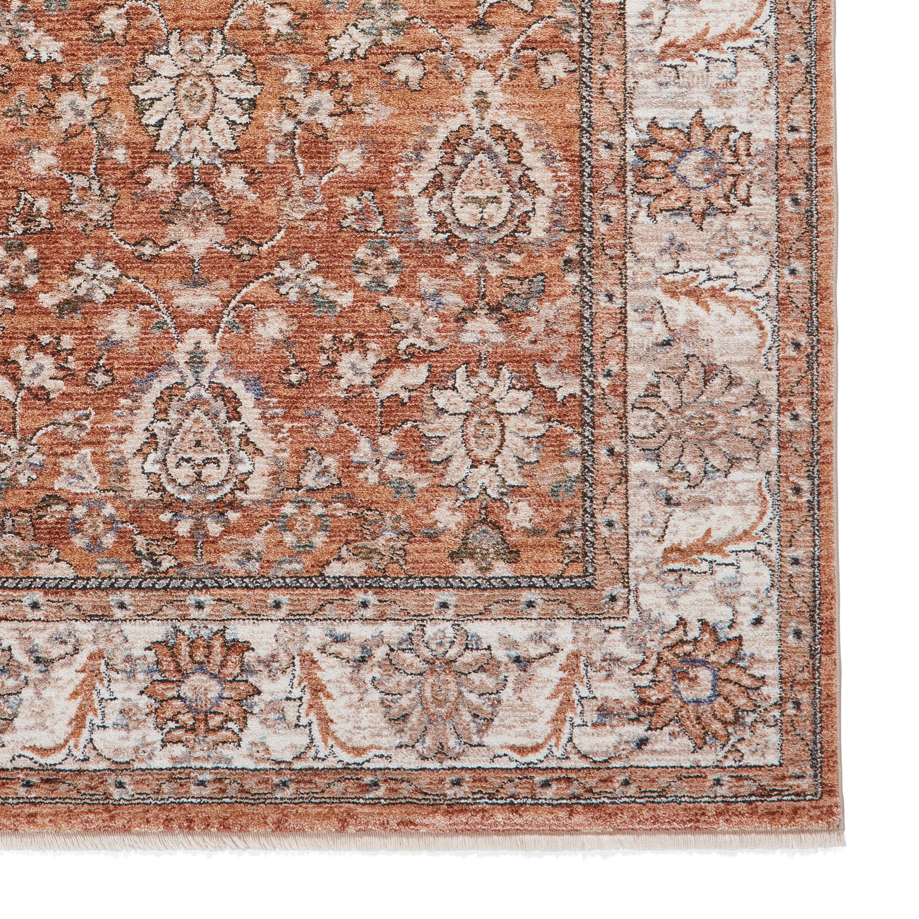 Vintage 35027 High Density Weave Rug Terracotta