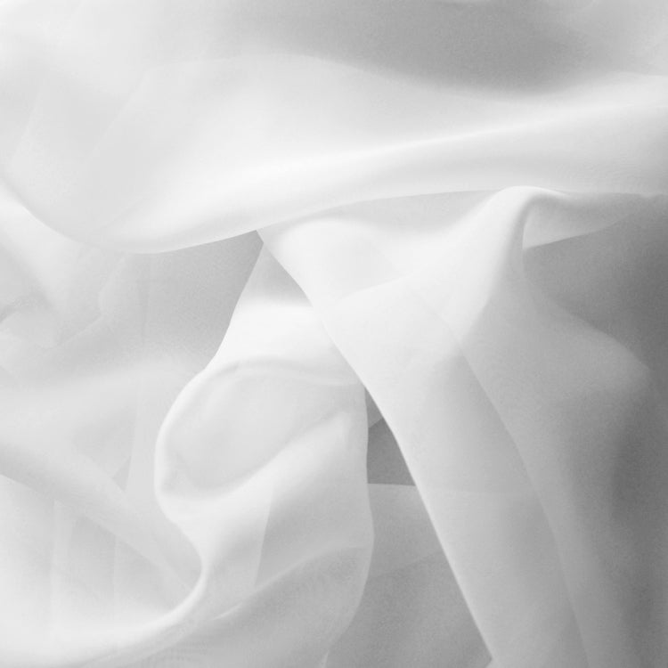 Giselle Voile Made To Measure Wave Curtain + FREE Track White