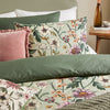 Wallflower Botanical Duvet Cover Bedding Set Celadon Green
