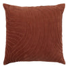 Voyage Maison Waterfall Embroidered Velvet Feather Filled Cushion 50cm x 50cm Persimmon
