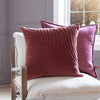Voyage Maison Waterfall Embroidered Velvet Feather Filled Cushion 50cm x 50cm Persimmon