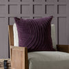 Voyage Maison Waterfall Embroidered Velvet Feather Filled Cushion 50cm x 50cm Plum