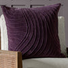 Voyage Maison Waterfall Embroidered Velvet Feather Filled Cushion 50cm x 50cm Plum