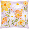 Wildflowers Country Outdoor Filled Cushion 43cm x 43cm Lilac Peach
