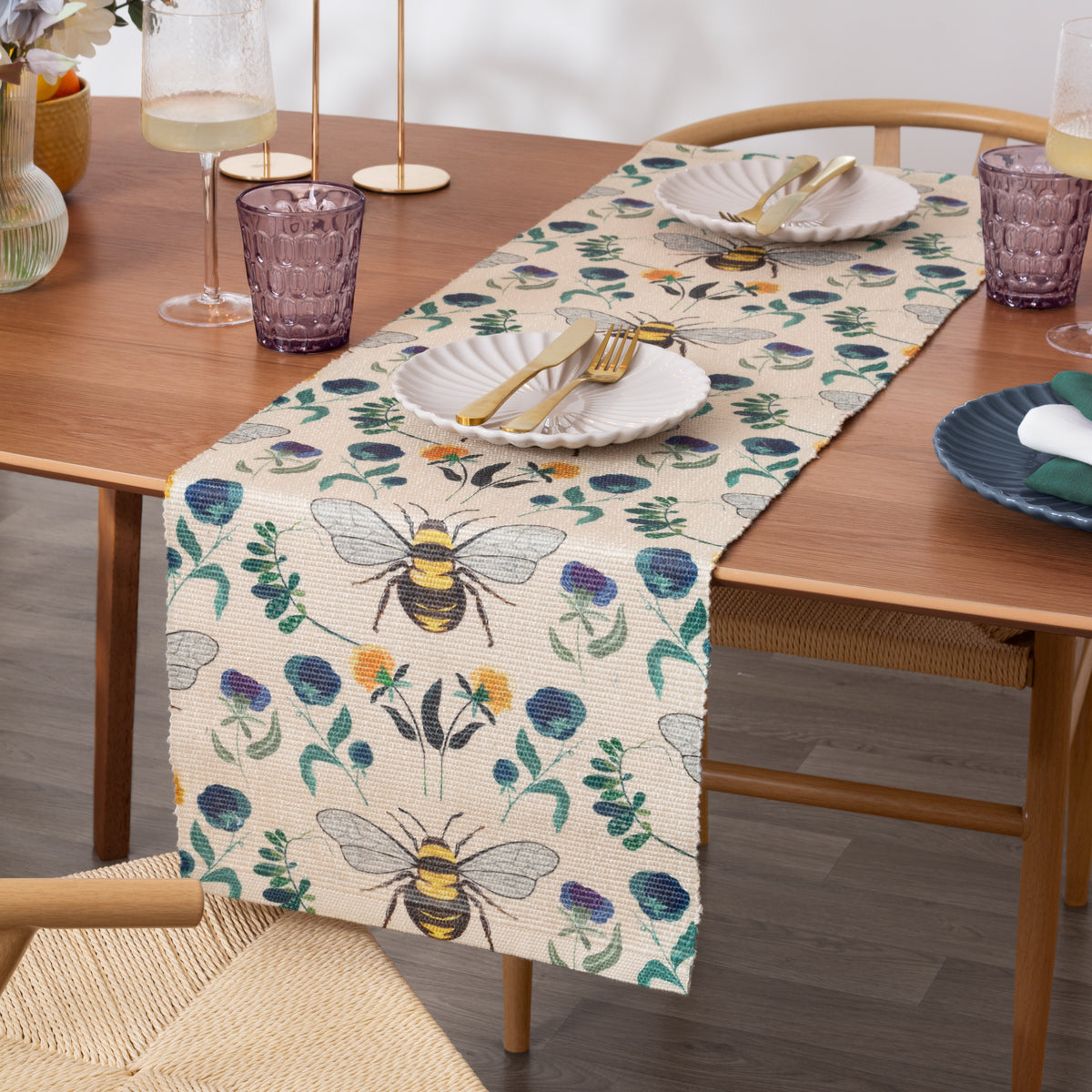 Wild Garden Indoor Outdoor Large Table 230cm x 35cm Runner Multi