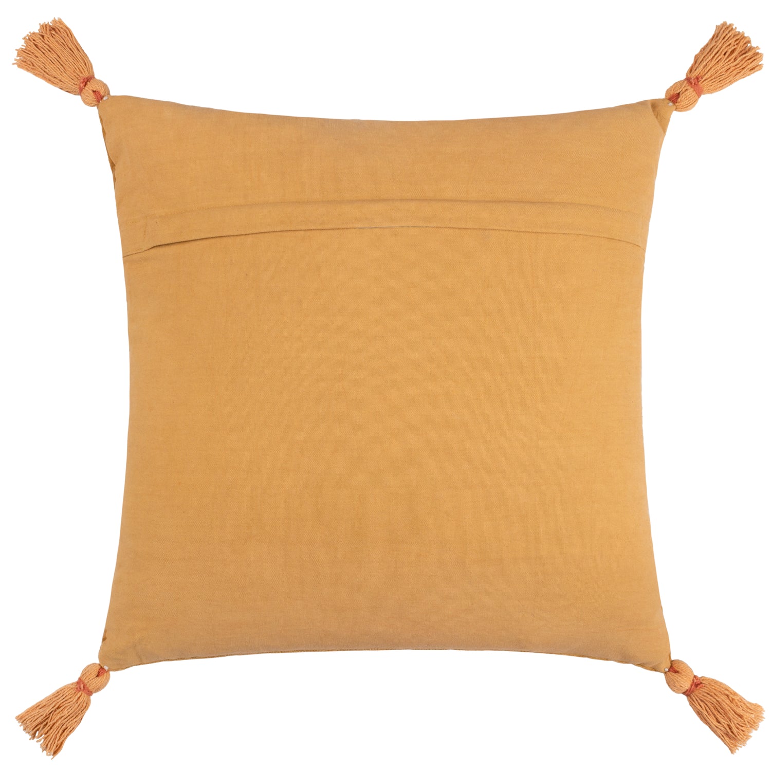 Wylder Tropics White Tiger Embroidered Tasselled Filled Cushion 50cm x 50cm Gold