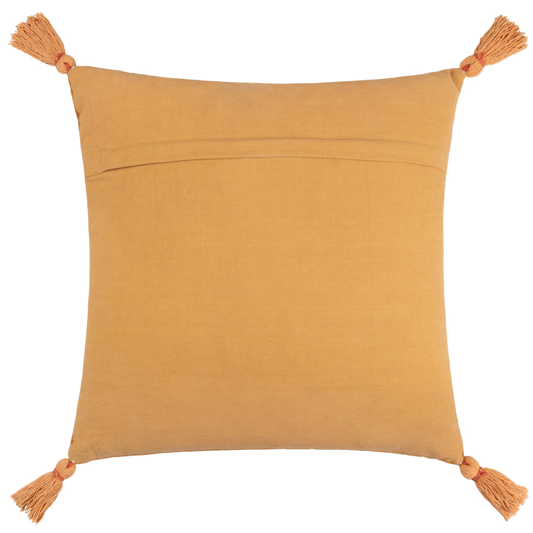 Wylder Tropics White Tiger Embroidered Tasselled Filled Cushion 50cm x 50cm Gold