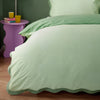 Wiggle Scallop Duvet Cover Bedding Set Green