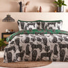 Furn Wildcat Reversible Duvet Cover Bedding Set Jungle Green
