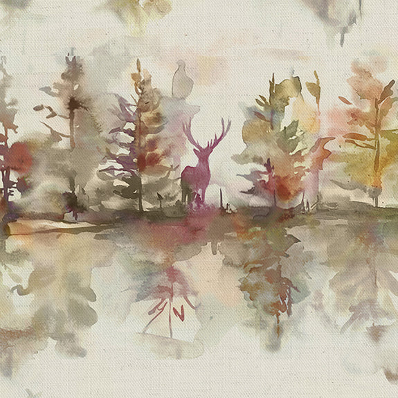 Voyage Maison Wilderness Fabric Plum Linen