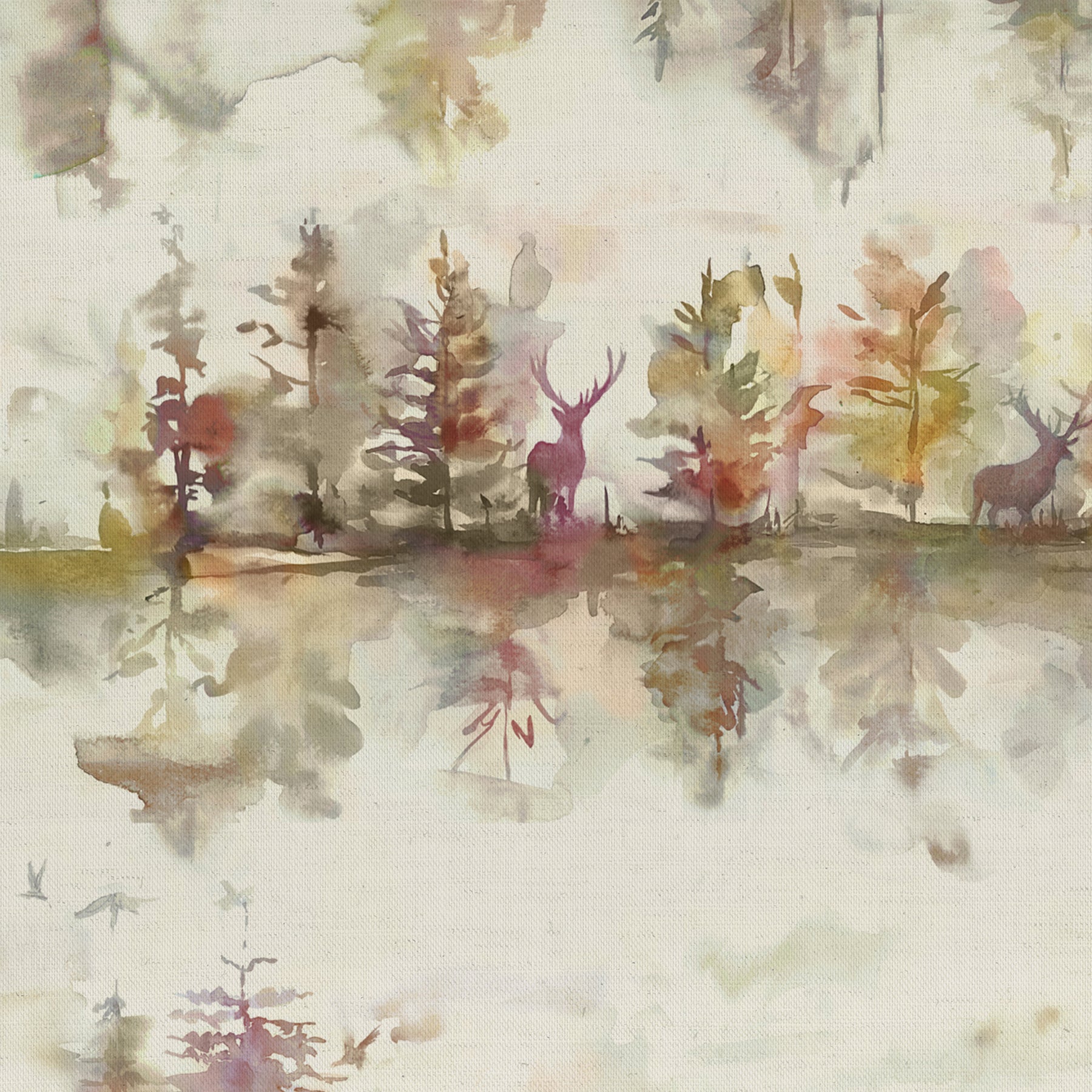 Voyage Maison Wilderness Fabric Plum Linen