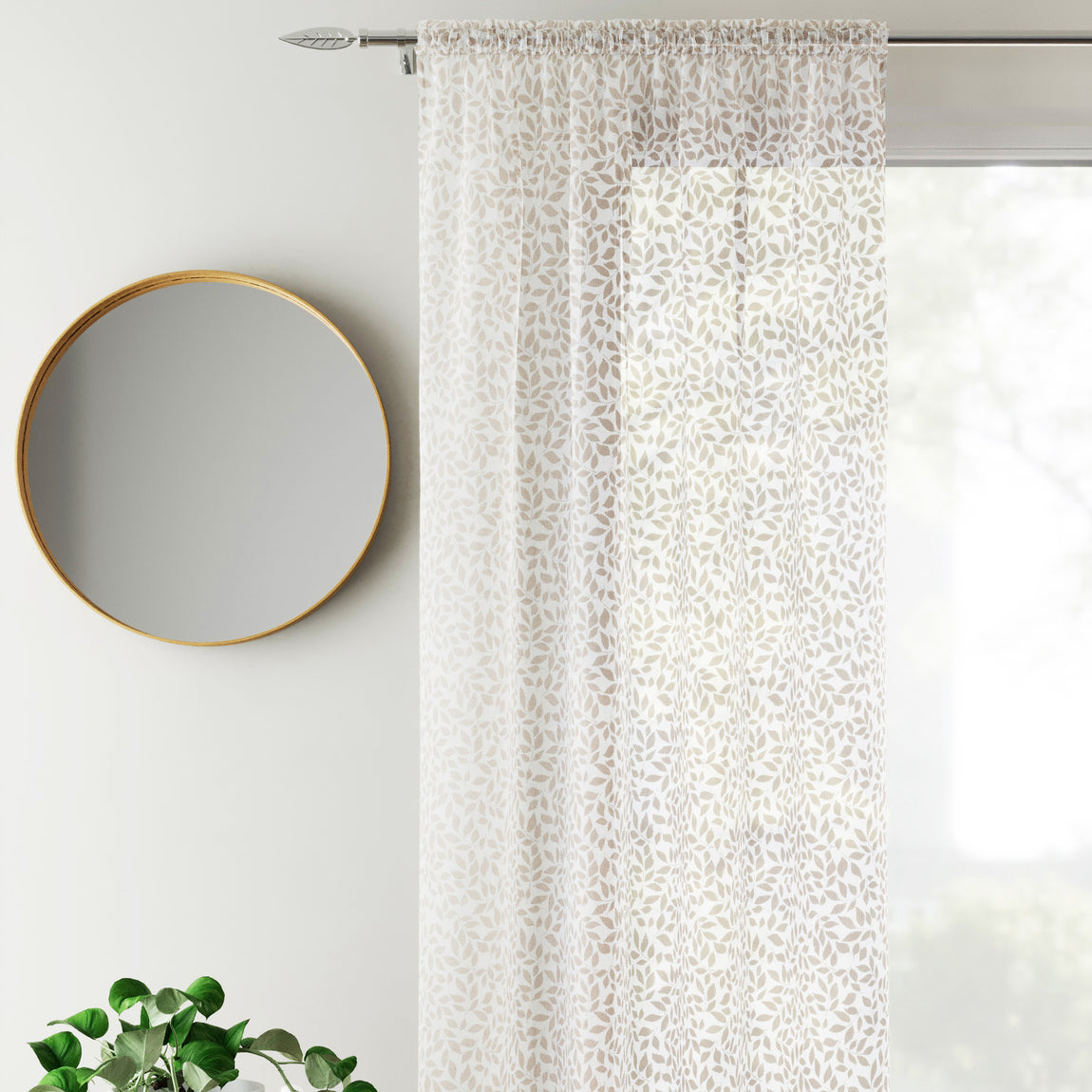 Willow Ready Made Single Voile Curtain Duckegg