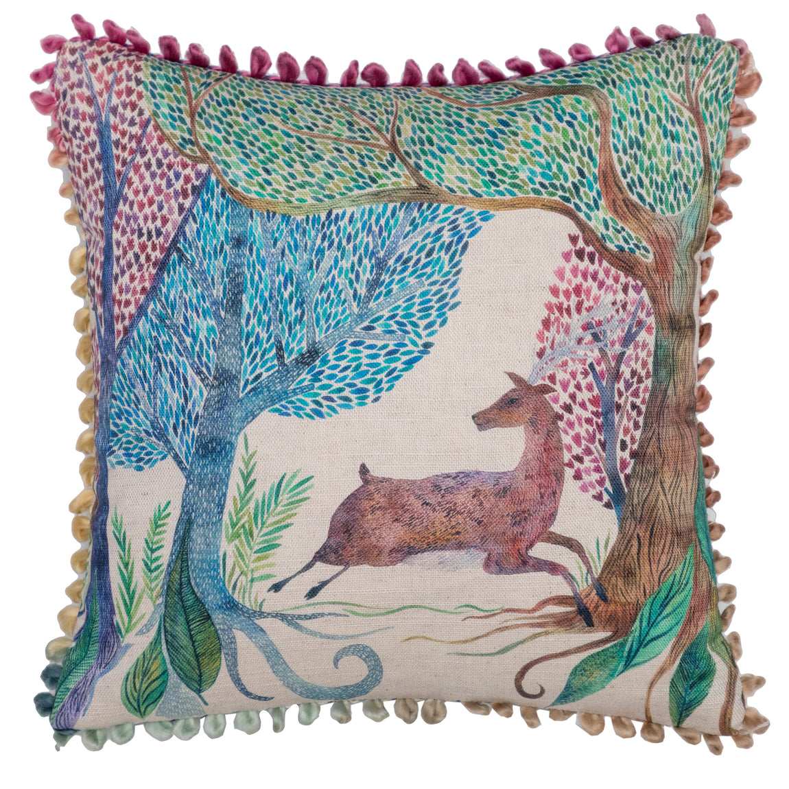 Voyage Maison Willow Woods Feather Filled Cushion 30cm x 30cm Linen