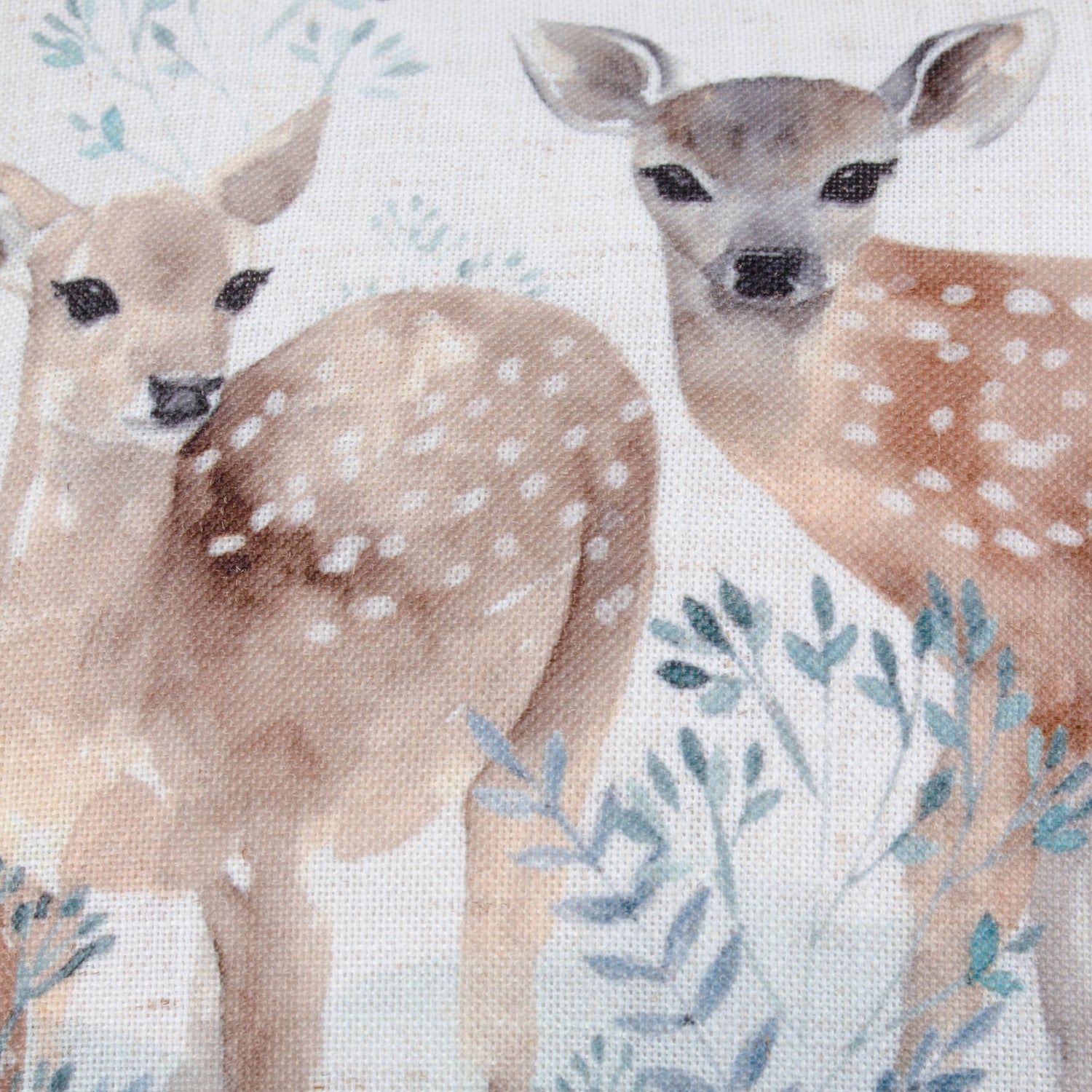 Evans Lichfield Winter Fawns Piped Filled Cushion Multi