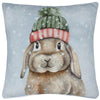 Evans Lichfield Winter Rabbit Piped Filled Cushion 43cm x 43cm Multi