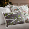Winter Ski Lodges Embroidered Filled Cushion 50cm x 50cm Multi