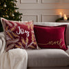 Winter Joy Embroidered Filled Cushion 50cm x 50cm Multi